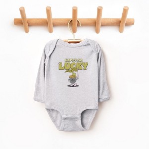 The Juniper Shop Happy Go Lucky Pot Of Gold Baby Long Sleeve Bodysuit - 1 of 3