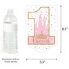 Big Dot of Happiness 1st Birthday Little Princess Crown - Pink and Gold First Birthday Party Bunting Banner - Party Decorations - Happy 1st Birthday - 2 of 4