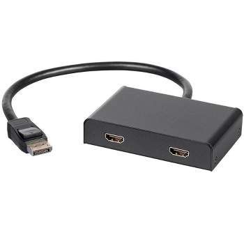 Monoprice 2-Port DisplayPort 1.2 to HDMI Multi-Stream Transport (MST) Hub, Ideal For Digital Signage And Large Video Displays In Schools, Churches