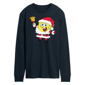 Men's - SpongeBob SquarePants - Dear Santa Long Sleeve Graphic T-Shirt - 1 of 4