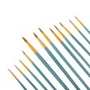 Unique Bargains 12 Pointed Tips Applicable Paint Type Oil Paint Brush Style Round Tip Bristles Nylon Wood 12 Pcs - 3 of 3