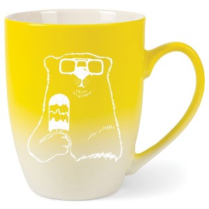 Elanze Designs 12 Ounce Two Toned Ombre Ceramic Tea Coffee Cup Mug Yellow White Ice Cream Polar Bear - 1 of 4