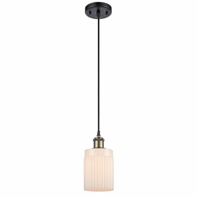 Hadley - 1 Light Cord Hung Mini Pendant In Art Deco Style-8 Inches Tall and 4.5 Inches Wide
