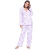 Casual Nights Women's Long Sleeve Rayon Button Down Pajama Set - 4 of 4