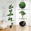 Artificial Fiddle Leaf Fig Tree - 5FT Fake Plant - 2 of 4