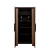 Vynxaria 62.99in Freestanding Kitchen Pantry Cabinet,Walnut - Buffet Cupboard with Doors & Shelves, for Kitchen/Living/Dining Room - 3 of 4