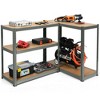 Tangkula 1/2/3/4PCS 72" Metal 5-Tier Garage Storage Rack Shelf Adjustable Freestanding Gray - 3 of 4