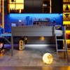 Full Size Wood Gaming Loft Bed with Desk and LED - 3 of 4
