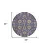 Purple Beige And Taupe Oriental Washable Indoor Outdoor Area Rug - 3 of 4