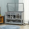 Skyzone Slate Grey 3-Tier Fir Wood Hamster Cage with Seesaw, Hideouts, Rolling Wheels & Multiple - 2 of 4