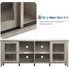 65 Inch TV Stand, Entertainment Center with Storage and 4 Sliding Glass Doors, Mid-Century Modern Media TV Console Table for Living Room - 4 of 4