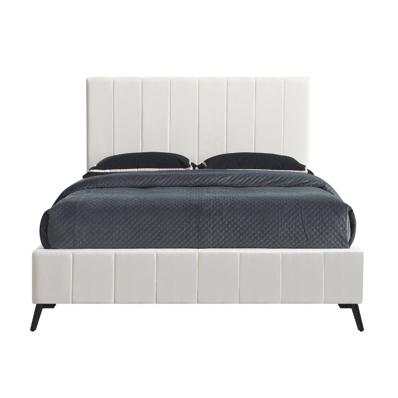  Abbyson Living Reanne Channel Upholstered Bed, 6 of 15