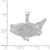 Black Bow Jewelry 14k White Gold Largemouth Bass Pendant - 4 of 4