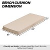 Crestlive Products Patio Outdoor Bench Cushion with Ties - 3 of 4