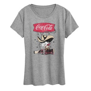 Women's - Coca-cola - Coca Cola Cowboy Short Sleeve Graphic T-Shirt - 1 of 4