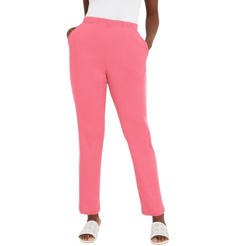 Jessica London Women's Plus Size Soft Ease Pant, 30/32 - Tea Rose