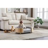 Ridstar Small Size Dog Bed Pet Sofa with Solid Wood Legs and Bent Wood Back-Light Gray - 3 of 4