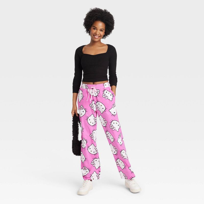 Women's Hello Kitty Graphic Pants - Pink, 3 of 4