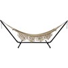 Northlight 31" x 78" Cotton Hammock with Lattice Pattern Tassels - Brown - image 4 of 4