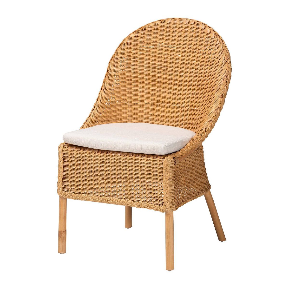 bali & pari Camelia Rattan Dining Chair Light Honey - thumbnail 2