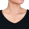 EVERLY JEWELRY | Two Tone Silver 1/5ct Cubic Zirconia Heart & Infinity Pendant & Chain, 18 inc - 3 of 4