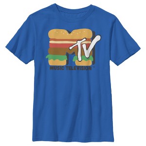 Boy's MTV Burger Cross Section Logo T-Shirt - 1 of 4