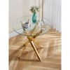 Vynxaria Golden Coffee Table with Cross Leg Design for Modern Living Spaces - 3 of 4