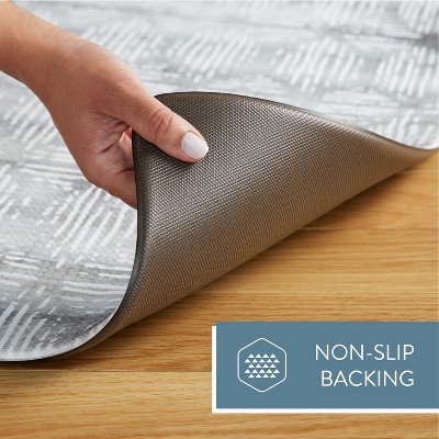 Gray Geometric Memory Foam Anti-Fatigue Mat 18" x 39"