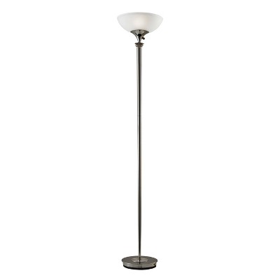Metropolis 71.5" Black Nickel Torchiere Floor Lamp