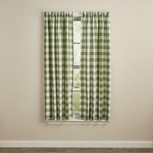 Park Designs Sage Buffalo Check Panels 72''X63'' - 1 of 4