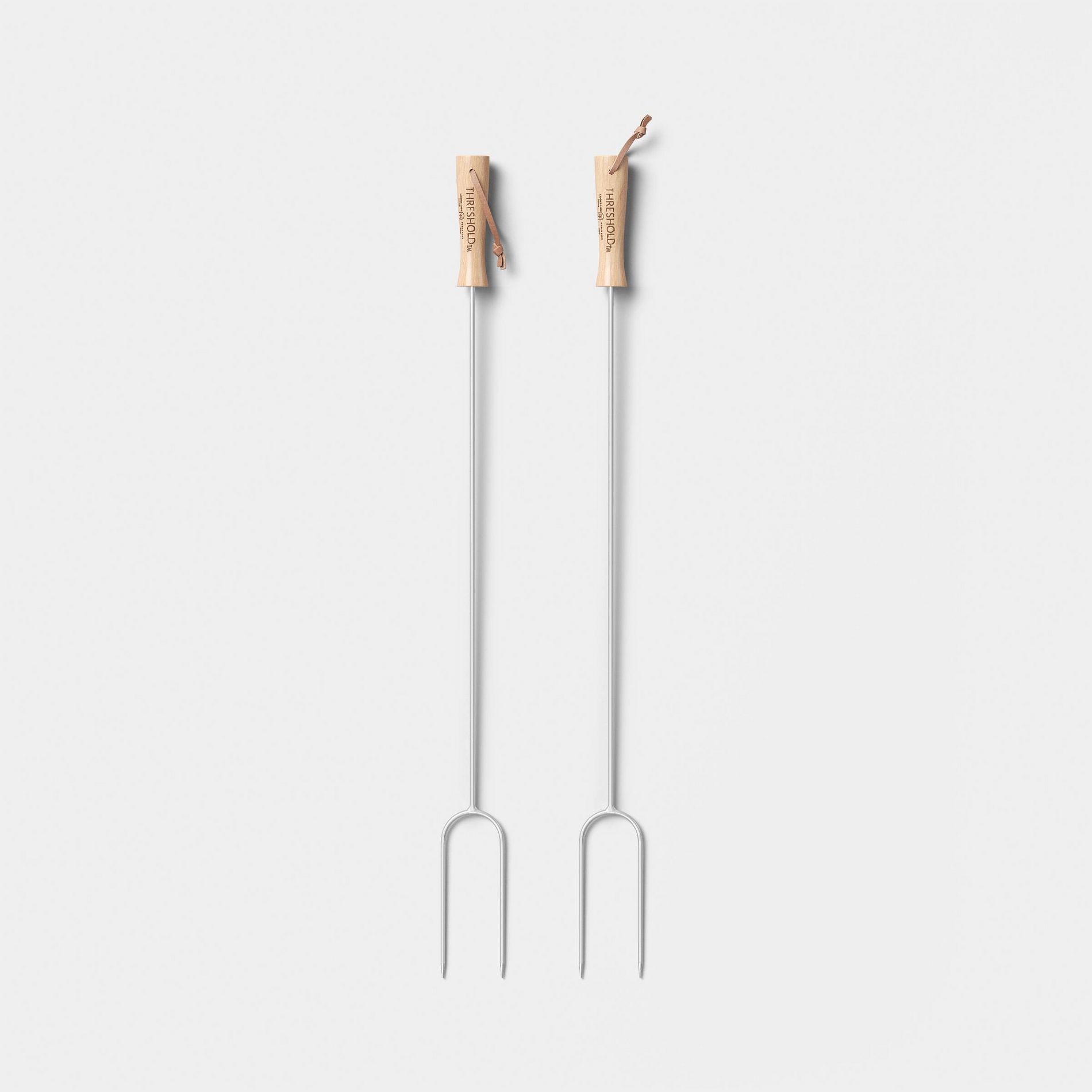 2pc Marshmallow Roasting Log Tong Sticks Gray - Threshold™