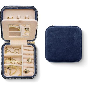 Plush Velvet Jewelry Box | Travel Jewelry Case | Featured in Things | Best Gifts For Daughter - 1 of 4