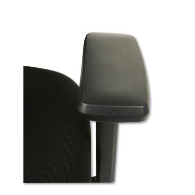 Black Mesh Mid-Back Swivel Office Chair with Adjustable Arms