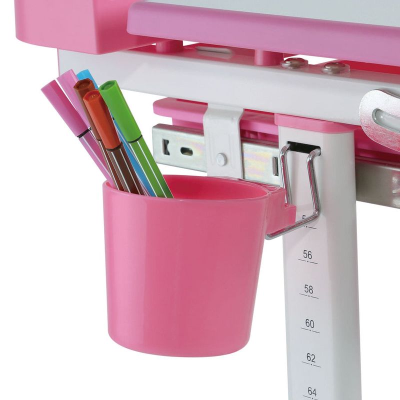 Mount-It! Accessory Kit for Height Adjustable Kids-Desk | Includes LED-Lamp, Book Holder Shelf and Pencil Holder-Cup, Pink, 5 of 6