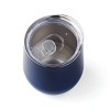 Cambridge Silversmiths Set of 4 12oz Wine Tumblers with Lids Navy Blue: Stainless Steel, Dishwasher-Safe, Travel Mug Set - 4 of 4
