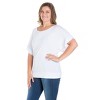 24seven Comfort Apparel Womens Plus Size Short Sleeve Loose Fitting Dolman Top - 2 of 4