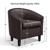 Yaheetech Set of 2 Faux Leather Club Chair, Contemporary Style for Living Room, Bedroom, Reception Room - 3 of 4