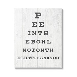 Stupell Industries Bathroom Seeing Eye Chart Pee In the Bowl Phrase - 1 of 4