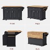 Sapphtopaz Mobile Kitchen Island with Wood Drop Leaf & 3 Drawers, Kitchen Storage Cabinet with Wheels, 4 Doors Spice Rack for Dining Room - 4 of 4