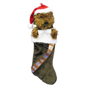 Kurt Adler Star Wars Chewbacca Plush Head Holiday Stocking, 20" - 1 of 1