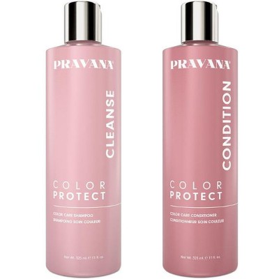 PRAVANA Color Protect Color Care Shampoo & Conditioner (11 oz / 325 mL) DUO SET KIT | Sulfate Free
