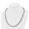Black Bow Jewelry Men's Stainless Steel Brushed & Polished Shackle Chain Necklace, 20in - 4 of 4