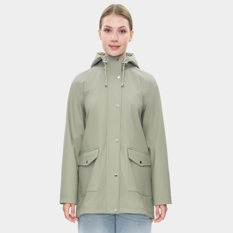 Женские куртки Rokka&Rolla Women's Waterproof Rain Coats Hooded Jackets-Sage Green, size Medium