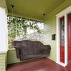 Northlight Hand Woven Resin Wicker Porch Swing with Chain - Dark Brown - 2 of 4