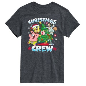 Men's - SpongeBob SquarePants - Christmas Crew Short Sleeve Graphic T-Shirt - 1 of 4