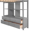 NicBex Twin/Full Loft Bed with Built-in Desk,Drawers and Shelves for Kids Teens Adults - 4 of 4