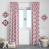Bacati - Mod Dots Stripes, Pink/Fuchsia/Beige/Brown Dots Curtain Panel - 3 of 4