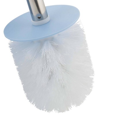 Elle Décor Blue Rubberized Finish Wide Bowl Toilet Brush