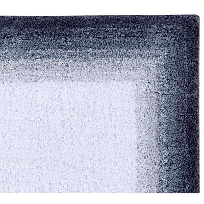 Gray Cotton Tufted Ombre Bath Rug Set, 2 Pieces