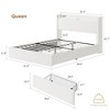 TROPOW  Boucle Bed Frame with Storage Headboard - Charging Station, LED Lights, Upholstered Platform Bed Frame with 4 Storage Drawers - 4 of 4